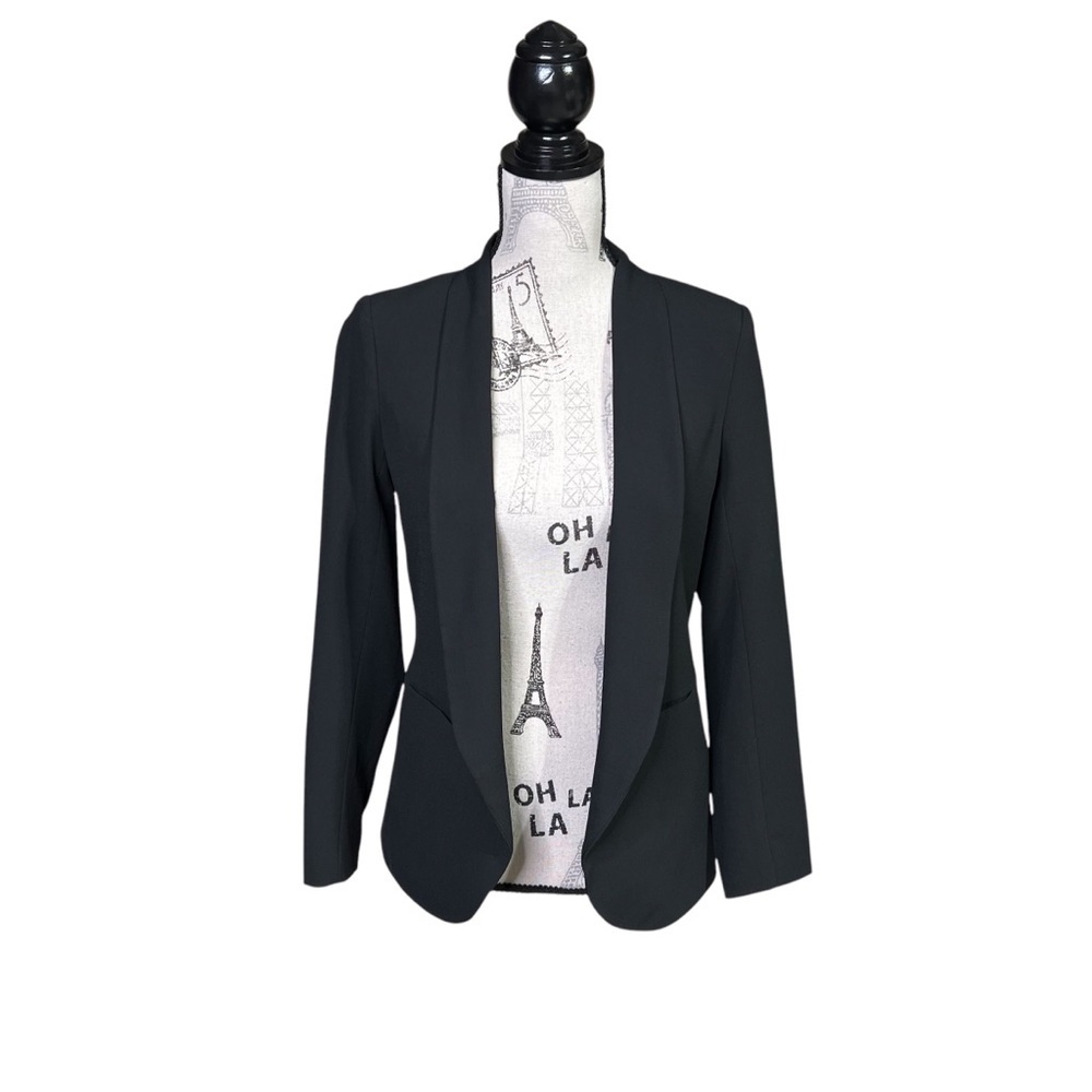 H&M XS Black Rounded Collar Business‎ Casual Blazer